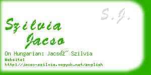 szilvia jacso business card